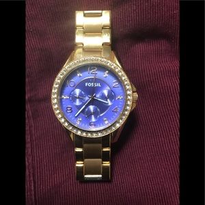 Fossil Riley Ladies Gold Plated Watch
